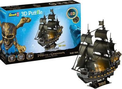 Пазл 3D Revell Black Pearl Led Edition 293 деталі (4009803001555)