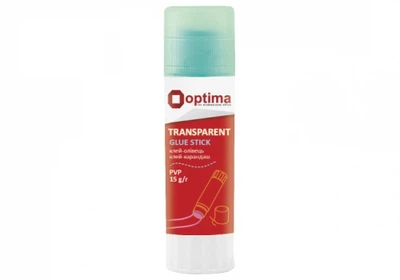 Клей-олівець Optima Transparent 10 г PVP прозорий (O45229)