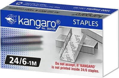 Скоби Kangaro №24/6 метал 1000 шт (24/6-1М)