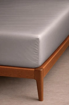 Простынь на резинке Ecotton 90x200 Chateau Grey сатин (24836_000)