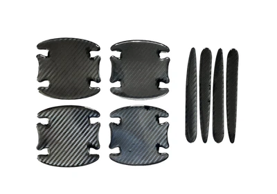 Защитная плёнка под дверные ручки авто без логотипа CARBON (8 шт)