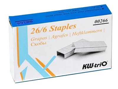 Скоби гальванізовані KW-Trio 24/6 метал 1000шт (00246)