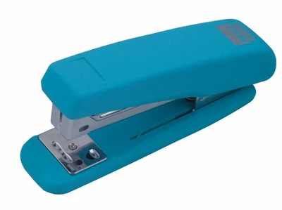Степлер пластиковий Buromax RUBBER TOUCH №24/6 - 26/6 до 20арк. блакитний (BM.4205-14)