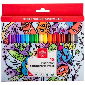 Фломастери KOH-I-NOOR Teenage 18 кольорів картон (771002/18)