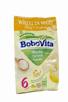 Каша рисова бананова BoboVita, молочна, з 6 місяців, 270 г
