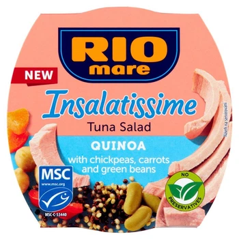 Салат з тунцем Rio Mare Insalatissime Quinoa Tuna Salad Quinoa з нутом, морквою та зеленою квасолею, 160 г