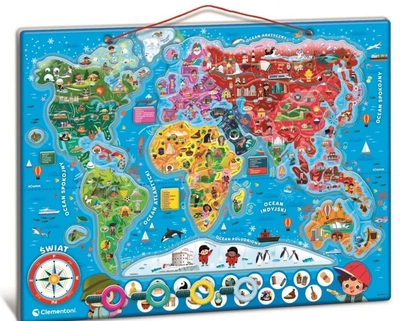 Інтерактивна гра Clementoni Магнітні пазли «Світ» (50412) (8005125504121)