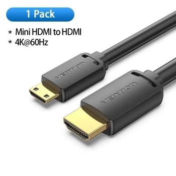 Кабель мультимедийный HDMI M to HDMI mini M 1.5m V2.0 4K60Hz VENTION (AGHBG)