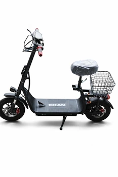 Электросамокат с сиденьем 14 дюймов EKAM-15 (1000W/48V/21Ah) Черный