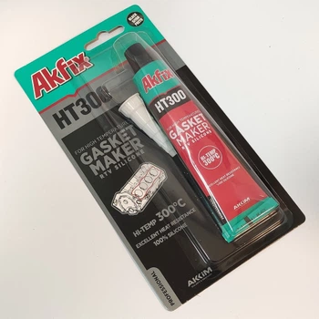 Термостійкий силіконовий герметик Akfix HT300°С чорний 50 г.