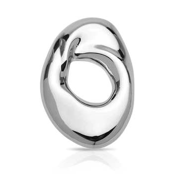 Брошь из стали BROCHE бижутерия Модерн Энигма серебристая BRBF114993