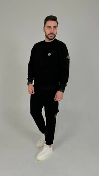 Спортивний чоловічий костюм, колір чорний, арт.00880, розмір XXL