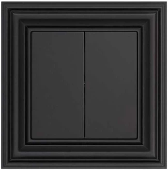 Перемикач Liregus 502304362 Retro 2 кнопки Чорний (4770025001202)