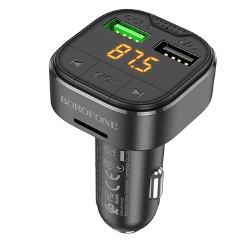 FM трансмітер Borofone BC43 QC3.0 18W black