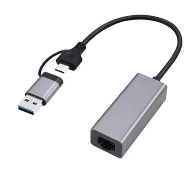 Мережевий адаптер USB 3.1 / Type-C - Ethernet, 10/1000 Мбіт/с, Grey Cablexpert (2000003382156)