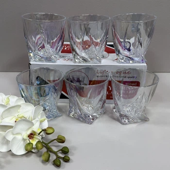 Набор стаканов Quadro 6 шт. 300 мл. ХАМЕЛЕОН Yujing GlassWare 2772-3