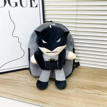 Рюкзак дитячий Batman з знімною іграшкою сірий
