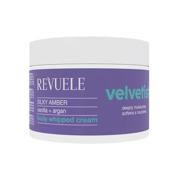 Крем для тела Нежный увлажняющий Silky Amber с ванилью и органой VELVETISH Revuele 300 мл 5061076240856