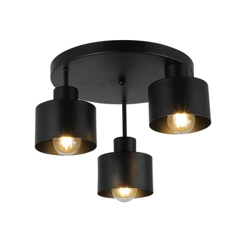 Люстра стельова в стилі лофт Light House SRS-20541/3 Matte Black чорна