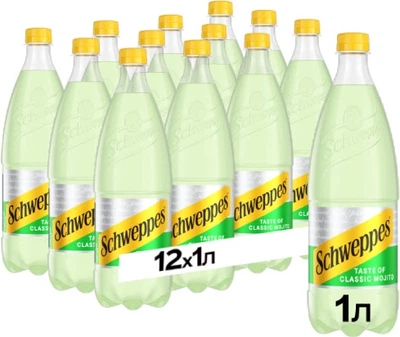 Упаковка безалкогольного напою Schweppes Mojito 1 л х 12 пляшок (5449000109125)