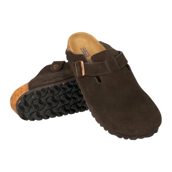 Замшевые шлепанцы Birkenstock Boston Mocha 37