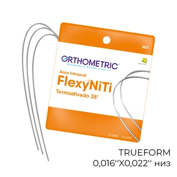 Дуга ORTHOMETRIC Flexy NiTi 35° Термоактивна 0,016''X0,022'' низ