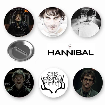Набор закатный значков Hannibal Ганнибал 6 шт (ГБ10129)