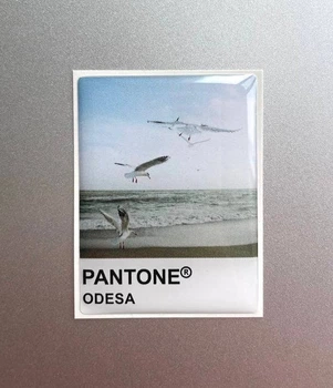 Обʼємна 3D наліпка "Pantone Odesa" (Одеса) стікер для декора телефона, ноутбука, блокнот