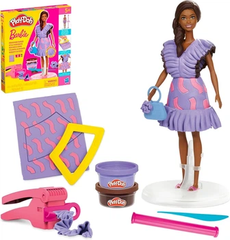 Набір для ліплення Барбі Модниця з рюшами Play-Doh Hasbro (B0DNTVNMS7) — Пластилін з лялькою Barbie