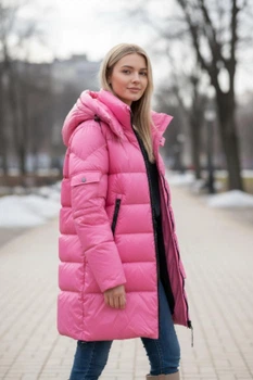 Жіночий пуховик JACK1T Laxny Long M рожевий