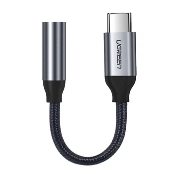 Переходник UGREEN Type C - AUX 35мм M/F Black 01м (LKMTR_850883)