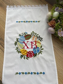 Рушник великодній з вишивкою vishivano4ka 01 32*60 білий