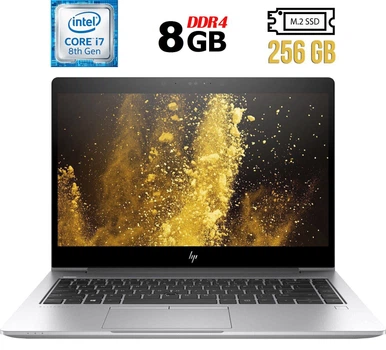 Ультрабук Б-класс HP EliteBook 840 G5 / 14" IPS Touch / Core i7-8650U (4(8) ядра по 1.9-4.2 GHz) / 8GB DDR4 / 256GB SSD M.2 / UHD Graphics 620 / WebCam / USB 3.1 / HDMI б/у