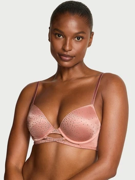 Бюстгальтер Victoria's Secret Very Sexy Desert Blush Pink Push Up Sparkle Shine Bra 34В Рожевий (2671543D)