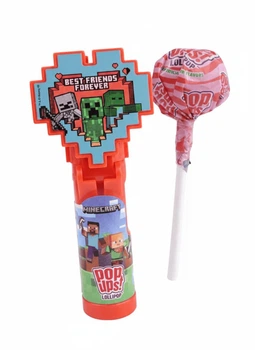 Леденцы на палочке Pop Ups Minecraft Friendship Exchange Mini Lollipop 12шт, 96г