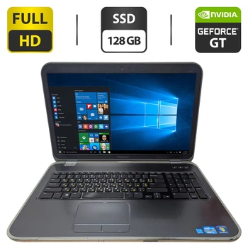 Ноутбук Б-класс Dell Inspiron 17R 5720 / 17.3" (1920x1080) TN / Intel Core i5-3210M (2 (4) ядра по 2.5 - 3.1 GHz) / 12 GB DDR3 / 128 GB SSD / nvidia GeForce GT 630M, 1 GB GDDR5, 128-bit / WebCam / DVD-ROM б/у