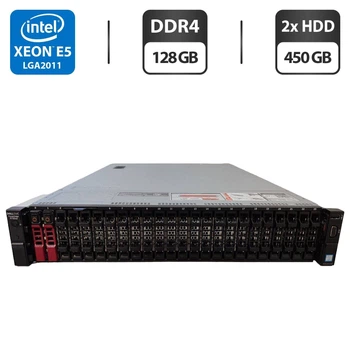Сервер Dell PowerEdge R730xd 24SFF 2U Rack / 2x Intel Xeon E5-2690 v4 (14 (28) ядер по 2.6 - 3.5 GHz) / 128 GB DDR4 / 2x 450 GB SAS / Matrox G200eR2 / 2x 750W б/у