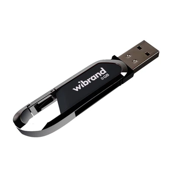 Флеш пам'ять USB 8 GВ Wibrand Aligator USB 2.0 сірий (RZN-23103458)