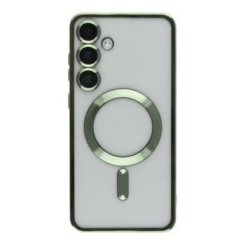 Чoхол TPU Metallic Full Camera with Magsafe для Samsung Galaxy S25+ 5G (S936) Green