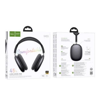 Накладные беспроводные наушники Hoco W65 Comfortable модуль Bluetooth V5.4 (чип JL7006F4) 400mAh/45 часов работы Dark Gray
