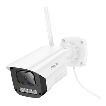 Камера видеонаблюдения уличная Hoco D4 (EU) Outdoor gun-type HD camera 2Мп Wi-F,функции цифровой WDR, 3D-шумоподавление White
