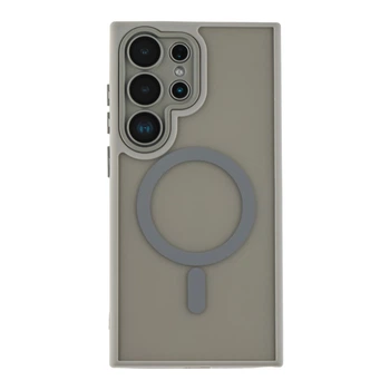 Чохол TPU+PC Magnetic Matte Camera Lens with Magsafe для Samsung Galaxy S25 5G (S931) Grey