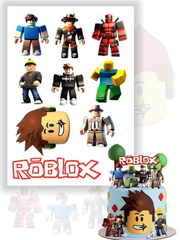 Декор на торт Роблокс Roblox вафельний папір для торта їстівний друк на вафельному папері харчова вафельна картинка щільна А4 1002264202
