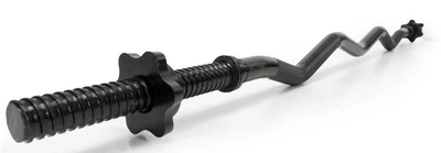 Гриф Actiget Вигнутий Олімпійський Різьбовий 120 см Чорний Сталевий Штанга та затискачі 25 мм ACT0009 (5908455308120)