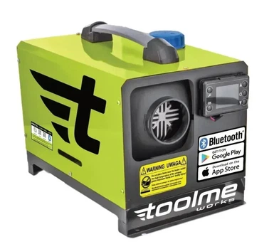 Дизельний автономний обігрівач 9 кВт TOOLME (12V/24V/230V) — Bluetooth, пульт ДК, для авто та поміщень.