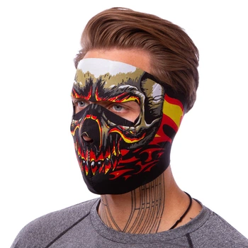 Маска лицевая ветрозащитная MS-4344-3 Red Evil Skull Материал: Неопрен Цвет: Черный