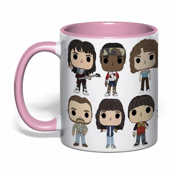 Чашка с печатью "Очень странные дела / Stranger Things" №5 (цвет розовый) (37711)