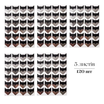 Уголки для вклеивания фото 120 шт серебристые