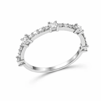 Каблучка срібна доріжка з фіанітами Silver Style 17.5 р. (10411.25 sku:2300103273546)