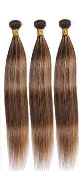 Натуральные волосы ZevPiul Straight Bundles P4/30, прямые, 3 пряди (16/18/20 дюймов)
